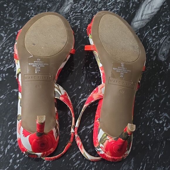 BRAND NEW MARC FISHER FLORA SLINGBACK HEELS SANDALS R3 - Picture 14 of 16